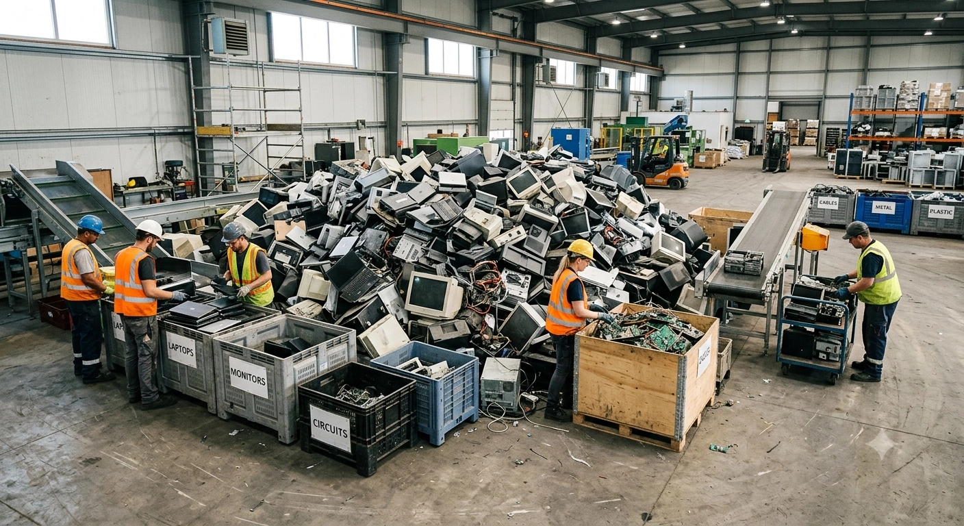 You are currently viewing Electronics and E-Waste Disposal for Businesses: Compliance, Data, and Recycling